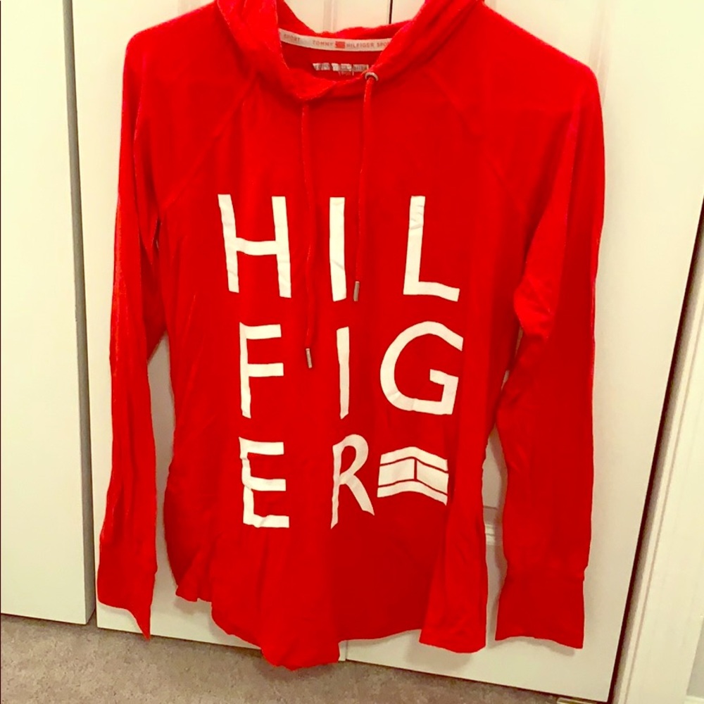 Tommy Hilfiger sport top with hood.